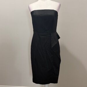 White House Black Market Classic Satin Strapless Dress